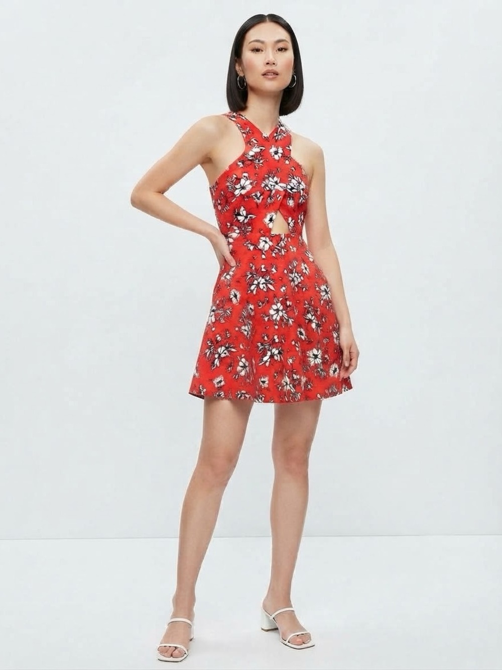 A&F Floral Fit and Flare Mini Dress Summer Twee Picnic Cottagecore Prairiecore